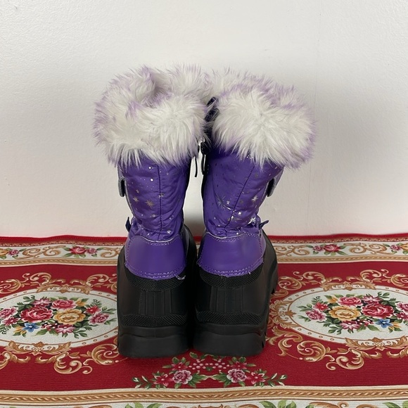 Dream Paris Kids 3 Warm Snow Boots  Waterproof Ksnow Faux Fur Lace Up Closure - Picture 4 of 9